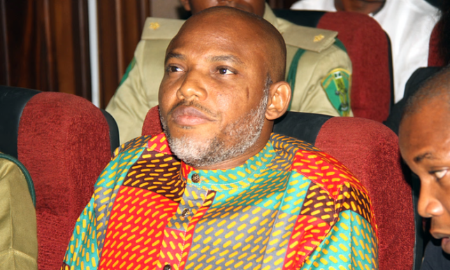 The Leader of the Indigenous People of Biafra, IPOP, on Monday, paid a visit to the Eastern Consultative Assembly, ECA, in Enugu, vowing never to give up on his agitation for Biafra. He was received by top members of ECA, including Maria Okwor, Rev. Fr. John Odey, among others. Kanu, also visited the Founder of the Igbo Youth Movement, IYM, Evang. Elliot Ugochukwu-Ukoh. While expressing his gratitude for the support showed to him by the two groups, Kanu said he chose the option of fighting to liberate the people of Biafra, and that there was no going back. “I have chosen the option that we must be free as a people; that we must be liberated as a race; and that we must have every freedom due to us, God-given, and I would not want to go to heaven to experience it; I want to experience it here. “I also want to say that the way our people came out to support this course, is something that will guide every step that we will take, and on this very difficult task. “I thank all of you that worked very hard, especially the Igbo Youth Movement; I must be specific, and the Eastern Consultative Assembly, and all the market men, market women, those that close their shops to see us, and all those who made efforts to ensure that I was not consumed. “I thank all of you; those who contributed to my being here today, because without your pressure, I don’ think I will be here. However, the work is not done yet, we need to finish it. “And like my brother Eliot remarked, we have those of us championing Biafra, and some others talking about restructuring of Nigeria. I have nothing against that, after all, that was all Aburi is all about, but I desire Biafra, I want Biafra, I want nothing else other than Biafra, I will not settle for anything else, other than Biafra. That was what I born to do, and that is what I will do til the day Biafra will come, that we may live as free men on this very earth, as the Most High God, Chukwu Okike Abiama, ordained it. While accepting his election as the Leader of ECA, he pledged to uphold the creed and ethos of the organisation, stressing: “I discharge my duties honourably; I would not fail you or anybody who has supported me. The task ahead is tough, but surmountable.” On the bail conditions given to him by the court, he described it as obnoxious and unconstitutional, vowing to challenge it in the days ahead. “On those we left behind, we are making effort to see that they come out, because they committed no crime. All we are seeking for is freedom; a return to the values we had before the advent of white men. A situation where people move their cows into our farms and slaughter our people, will no longer be acceptable.”