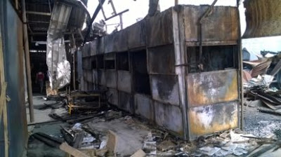 Biafra Market in Onitsha Gutted By Fire, Goods worth Of Millions Destroyed