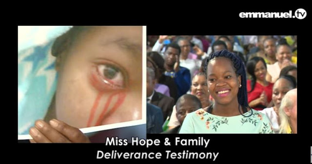 How a Girl Who Cries Blood Was Delivered Of Demons at Prophet TB Joshua's Church [Photos]