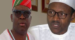 Governor Ayodele Fayose of Ekiti State has expressed doubts over a report given by some governors who paid a courtesy visit to the ailing President Muhammadu Buhari in London saying they did not take him along because they knew he would certainly tell Nigerians the correct health status of the President.  Fayose, who was presenting a welcome address at an all-inclusive meeting of the Peoples Democratic Party with other political parties which held at Ibadan Civic Centre, Agodi Gate, Ibadan Monday, maintained that a sick person who has little or no strength cannot govern Nigeria.  He became sarcastic saying if the President refused to take a bow and leave governance of the populous country, he should be made the “Minister of Foreign Affairs in London” where he is presently recuperating.  Osokomole as he is fondly called said, “Why did they not take me to London. Why didn’t they take me there? They obviously knew very well that I would listen to the man and know whether his voice is clear or not.   Then, I would be able to tell Nigerians the truth. ‘Leadership must come with a certain measure of strength. If you don’t have strength, how can you govern the country? So, we need a president that is hale and hearty. If our President doesn’t want to go, let him become the Minister of Foreign Affairs in London. These are statements of fact”.   Some weeks ago, some governors including governors of PDP controlled states visited the President in London and came back with a report that he would soon come back to the country after the doctor’s approval.