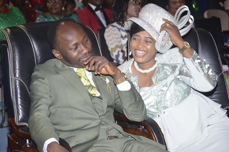 Romeo and Juliet: Apostle Suleiman Spotted Playing With His Wife during Church Service [See Photos]