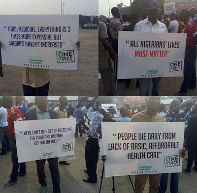 Photo News!!!See Some Beautiful Pictures from the Ongoing #Istandwithnigeria Protest March