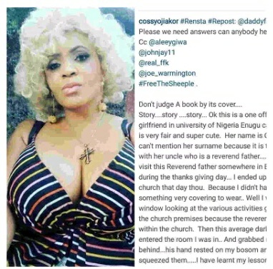 How I Was Nearly Raped By Catholic Priest –Actress, Cossy Orjiakor