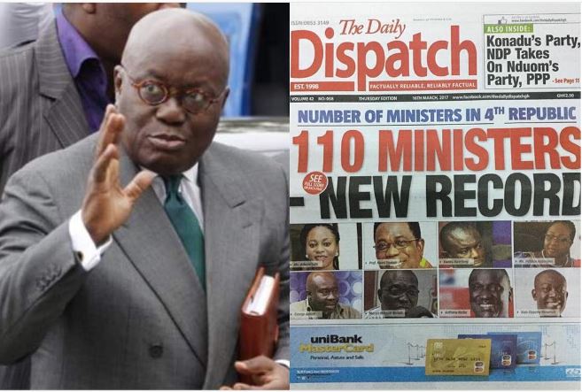 Ghana’s President Appoints 110 Ministers, Defends the Move and This Happened Next