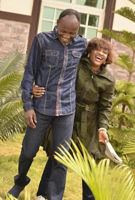 PHOTO NEWS!!!Apostle Suleman and His Wife, Lizzy, Pictured Playing In Their Garden
