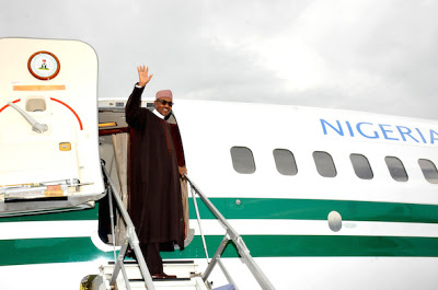 Nigeria’s Very Busy President, Buhari, Jets out after Several Hours of Hectic Meetings