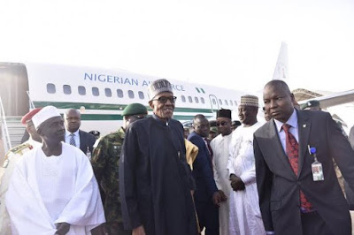 photo news| Photos of President Buhari as he arrived Nigeria this morning