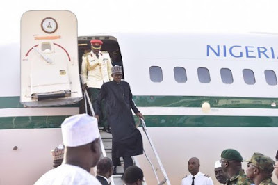 photo news| Photos of President Buhari as he arrived Nigeria this morning