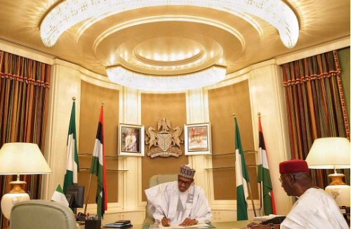 See the Very First Thing President Buhari Did As Resumes Office Today [Photos]
