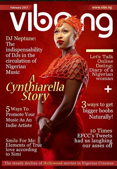 Cynthia Morgan Covers the February 2017 Edition of Vibe.Ng Magazine