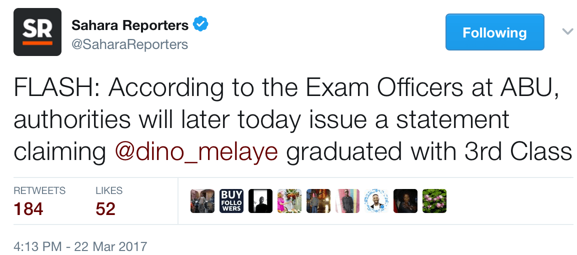 Finally, ABU Exam Officers Claim Dino Melaye Graduated But With 3rd Class