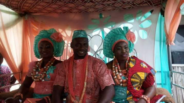 END TIME MARRIAGE!!!See the Shocking and Unbelievable Photos from the Wedding Ceremony of the Man Who Married Two Wives the Same Day in Delta State