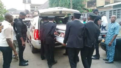 PHOTO NEWS!!! Tear Flows Freely As Alaba Business Mogul [Fedan] And Wife Who Died After Their Car Plunged Into a River Are Buried