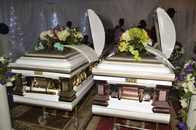 PHOTO NEWS!!! Tear Flows Freely As Alaba Business Mogul [Fedan] And Wife Who Died After Their Car Plunged Into a River Are Buried