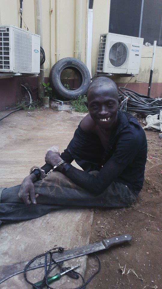  This Is So Funny! See How This Thief Poses For the Camera After He Was Arrested In Lagos [Photos]
