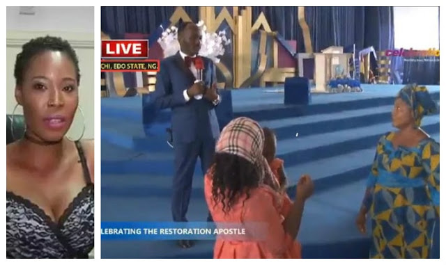 Stephanie Otobo's Mother and Sister Storm Omega Fire Church to Beg Apostle Suleman [Photos]
