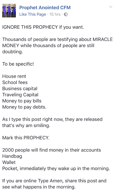 Magic or Miracle, Nigerian Pastor Based In Zambia 'Prays Money Into Members Bank Accounts Via Facebook [Photos]