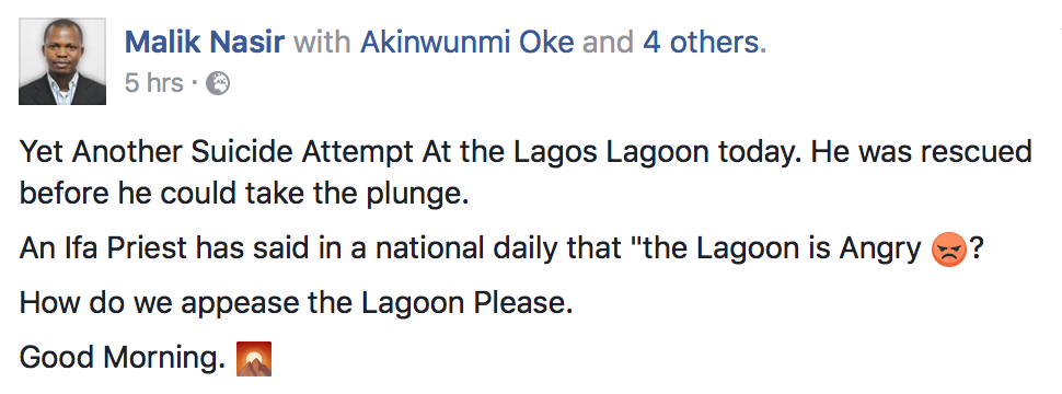 OMG!!!See How another Suicidal Man Who Attempted To Jump Into Lagos Lagoon Rescued [See Photo]