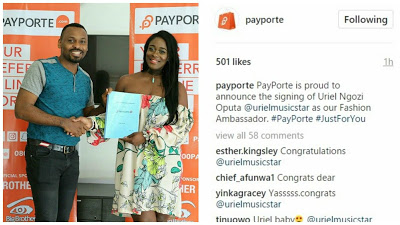 #Bbnaija: Evicted BB-Housemate, Uriel Becomes Payporte Fashion Ambassador [Photos]