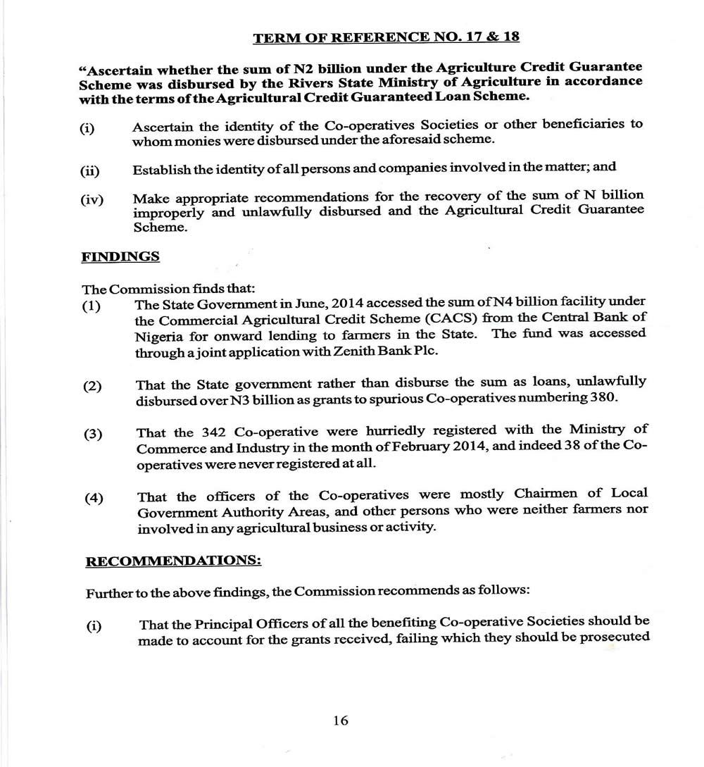 See the White Paper that implicated the Former Governor Chibuike Amaechi for Embezzling over N500billion Rivers State Funds
