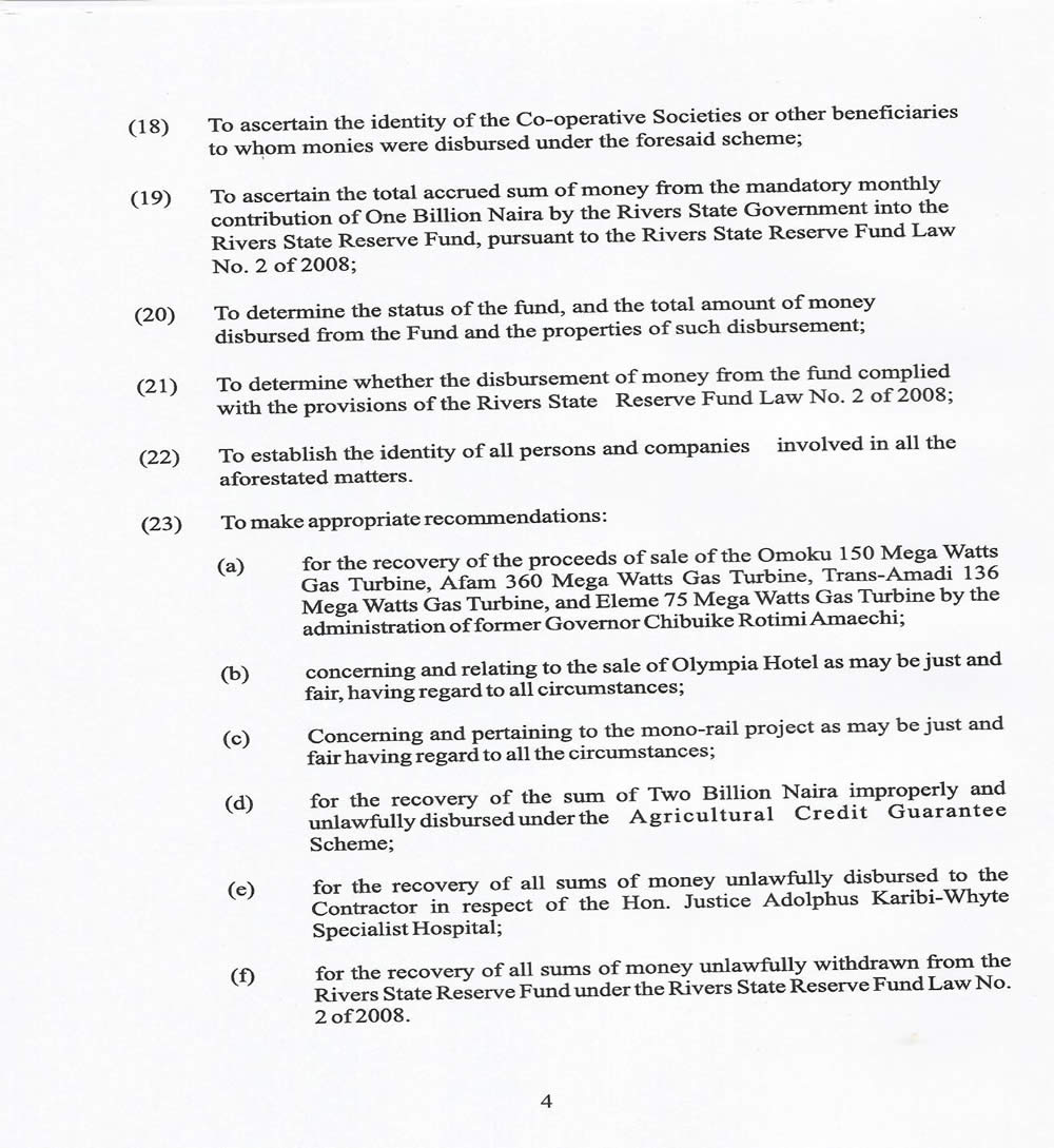 See the White Paper that implicated the Former Governor Chibuike Amaechi for Embezzling over N500billion Rivers State Funds