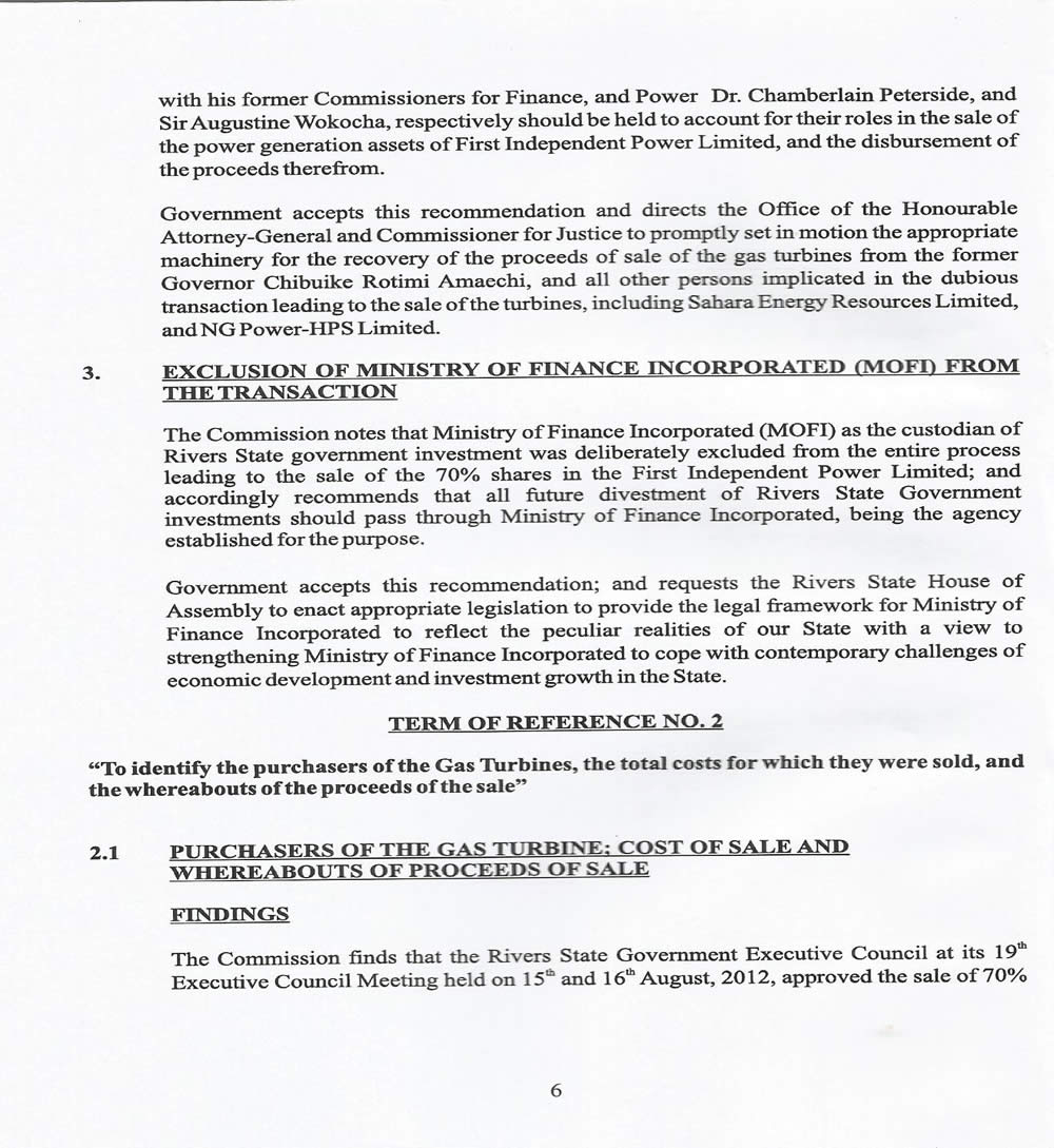 See the White Paper that implicated the Former Governor Chibuike Amaechi for Embezzling over N500billion Rivers State Funds