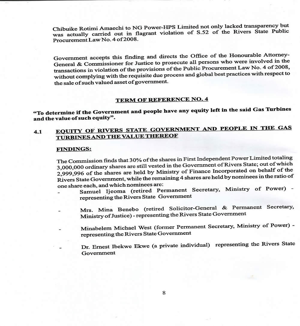 See the White Paper that implicated the Former Governor Chibuike Amaechi for Embezzling over N500billion Rivers State Funds