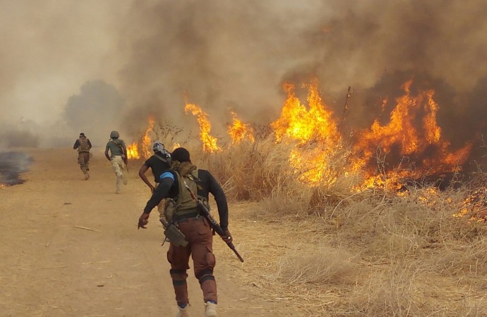 BLOODY BLACK FRIDAY!!! Boko Haram Fighters Burns down Military Base in Maiduguri as Nigerian Soldiers Run for Their Lives