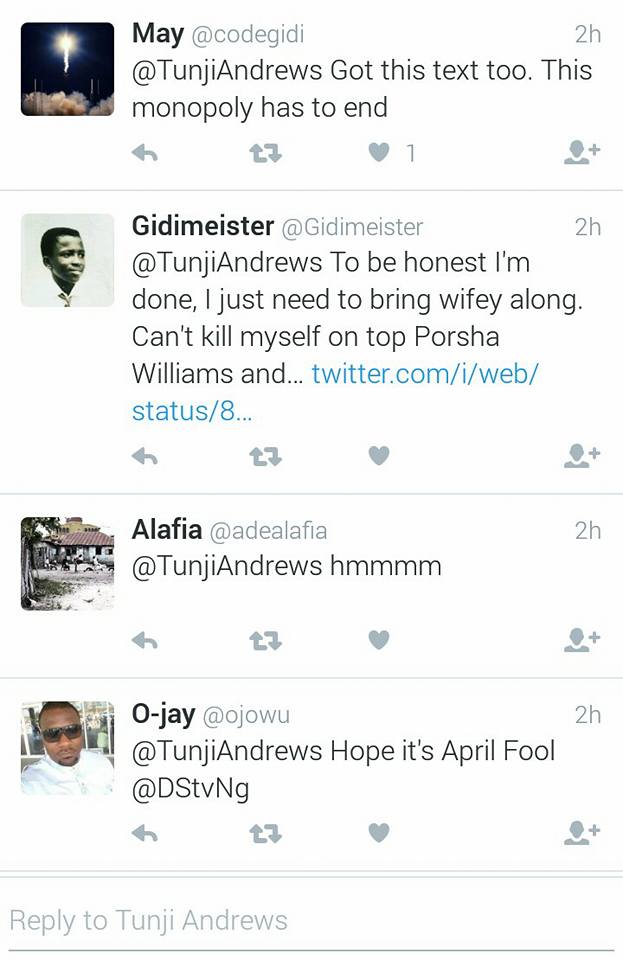 See Nigerians Hilarious Reactions As DSTV Announced To Increase Subscription Fee from 1st May  