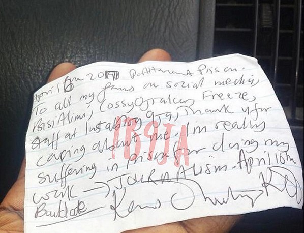 Ex Governors’ Daughter, “Kemi Olunloyo” Cries Out Bitterly From Prison, Tells Nigerians the Shocking Things She Is Going Through [See What She Said &Photos]