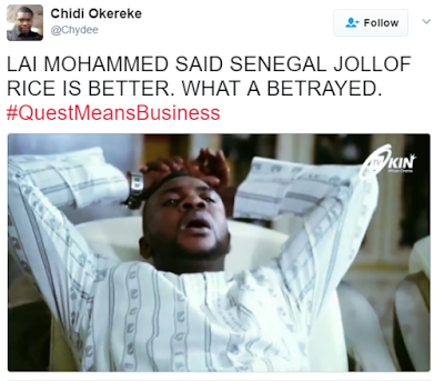 See How Angry Nigerians Slams Lai Mohammed On Twitter For Saying Senegal Makes The Best Jellof Rice [Photos]