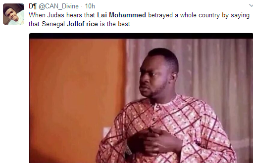 See How Angry Nigerians Slams Lai Mohammed On Twitter For Saying Senegal Makes The Best Jellof Rice [Photos]