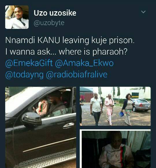 See the Photos And Video Of IPOB Leader Nnamdi Kanu Leaving Kuje Prison As A King