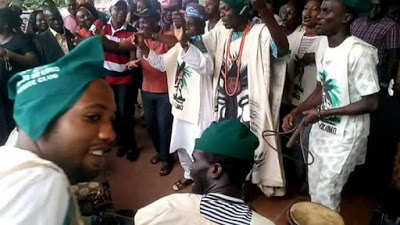 See What Happened Next After Ex-President, Obasanjo, Was Spotted Gyrating With Kegites Club, In Ogun State