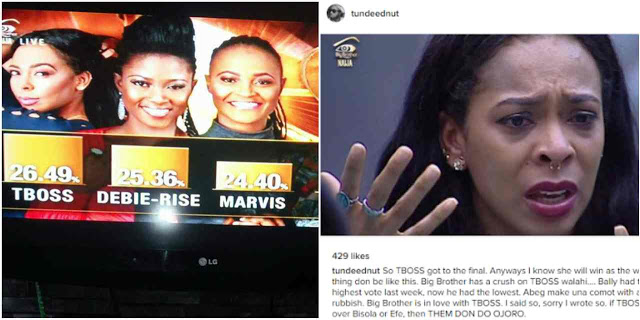 #BBNaija: Nigerian Producer, Tunde Ednut, Shocked Nigerians Reveal How Big Brother Naija Votes Was Rigged To Favour Tboss [Must See]
