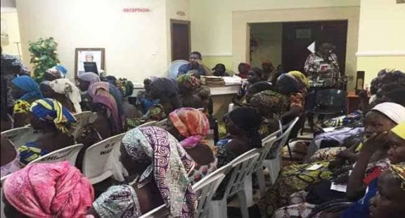 Finally, 82 Freed Chibok Girls Arrive Abuja
