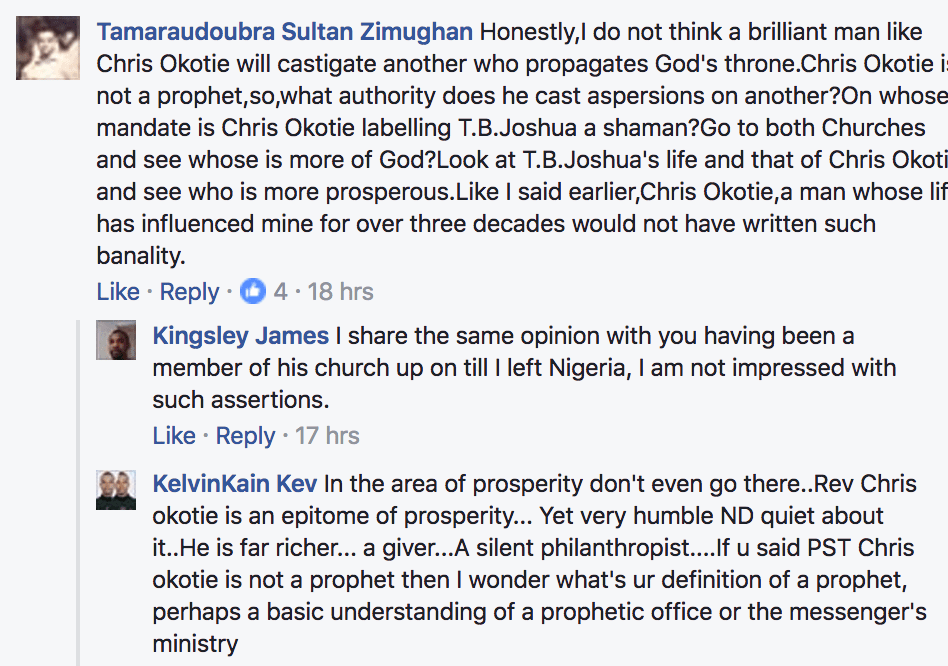 See What Happened Next After Chris Okotie Blasted TB Joshua Over Israel Relocation