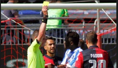  That Heartbroken Moment When Ghanaian Footballer, Muntari Walks Off Pitch After 'Being Racially Abused'[See Photos]