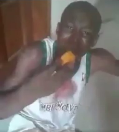 Perfect Punishment!!! See How Residents Force Thief To Finish A Bowl Of Pepper [Photos And Video]