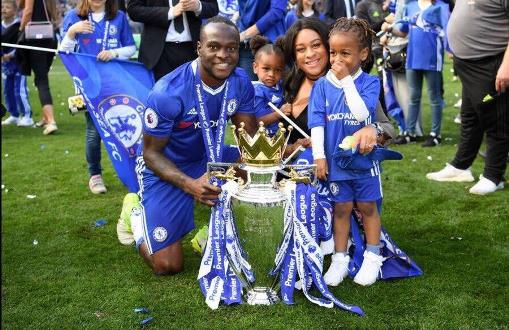 Family First: Victor Moses Shares Photo Of Him Celebrating Chelsea's Victory With His Family
