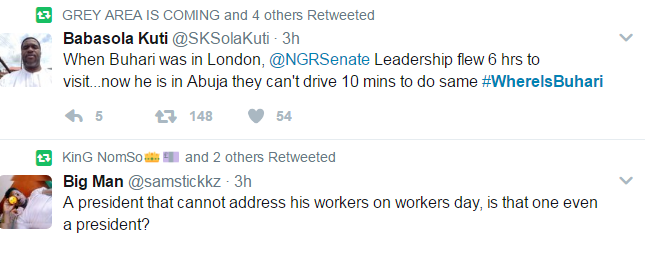  #Whereisbuhari Trends On Twitter As He Fails To Address The Nation On Workers [Photos]