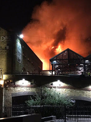 BREAKING: London Famous Camden Lock Market Goes Up In Flames