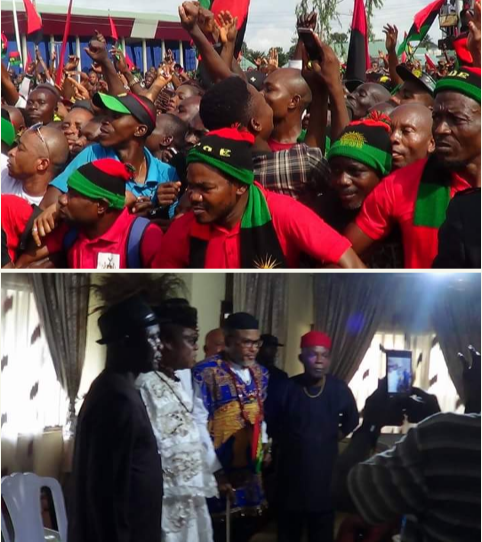 PHOTO NEWS: See The Photos Of 1million IPOB Members Who Received Nnamdi Kanu When He Visited Owerri Yesterday