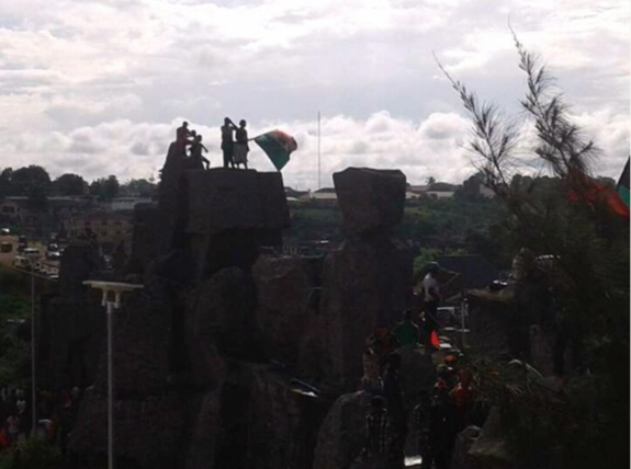 PHOTO NEWS: See The Photos Of 1million IPOB Members Who Received Nnamdi Kanu When He Visited Owerri Yesterday