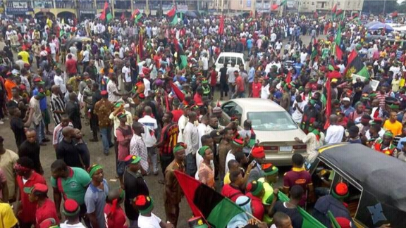 PHOTO NEWS: See The Photos Of 1million IPOB Members Who Received Nnamdi Kanu When He Visited Owerri Yesterday
