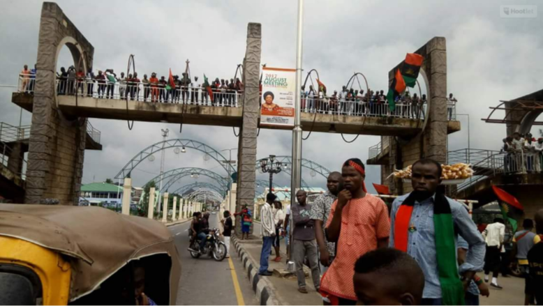PHOTO NEWS: See The Photos Of 1million IPOB Members Who Received Nnamdi Kanu When He Visited Owerri Yesterday