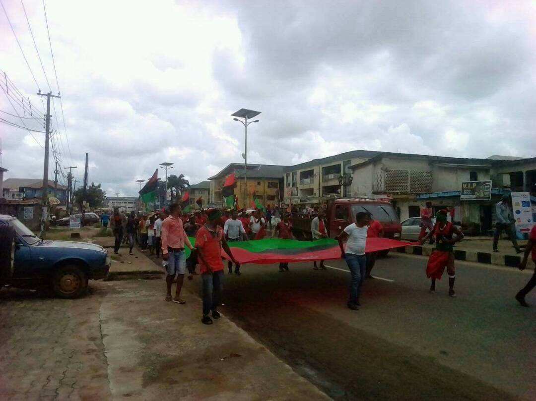 PHOTO NEWS: See The Photos Of 1million IPOB Members Who Received Nnamdi Kanu When He Visited Owerri Yesterday