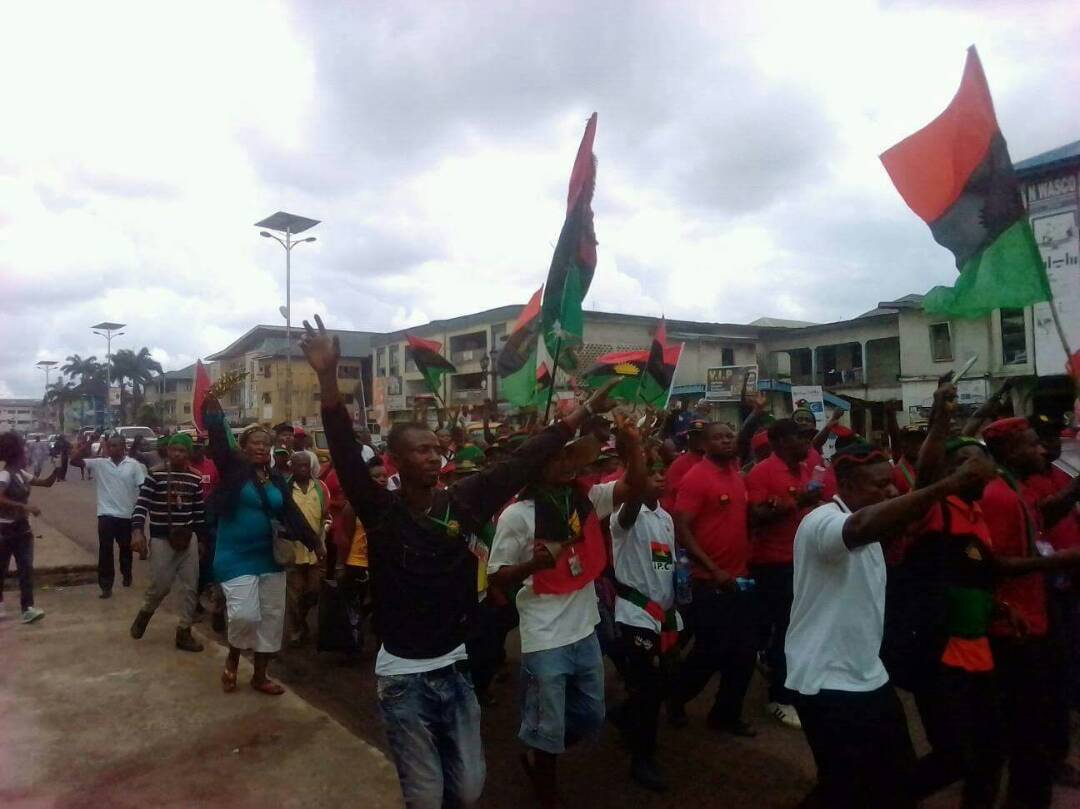 PHOTO NEWS: See The Photos Of 1million IPOB Members Who Received Nnamdi Kanu When He Visited Owerri Yesterday