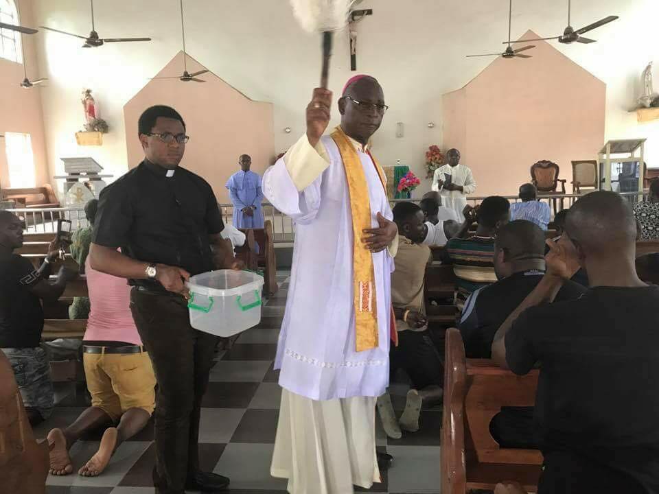 Ozubulu Catholic church blessed and re-dedicated to God after Massacre [photos]