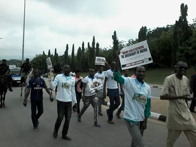 Arewa Youths Call For The Immediate Arrest Of Nnamdi Kanu As They Protest In Abuja [Photos]